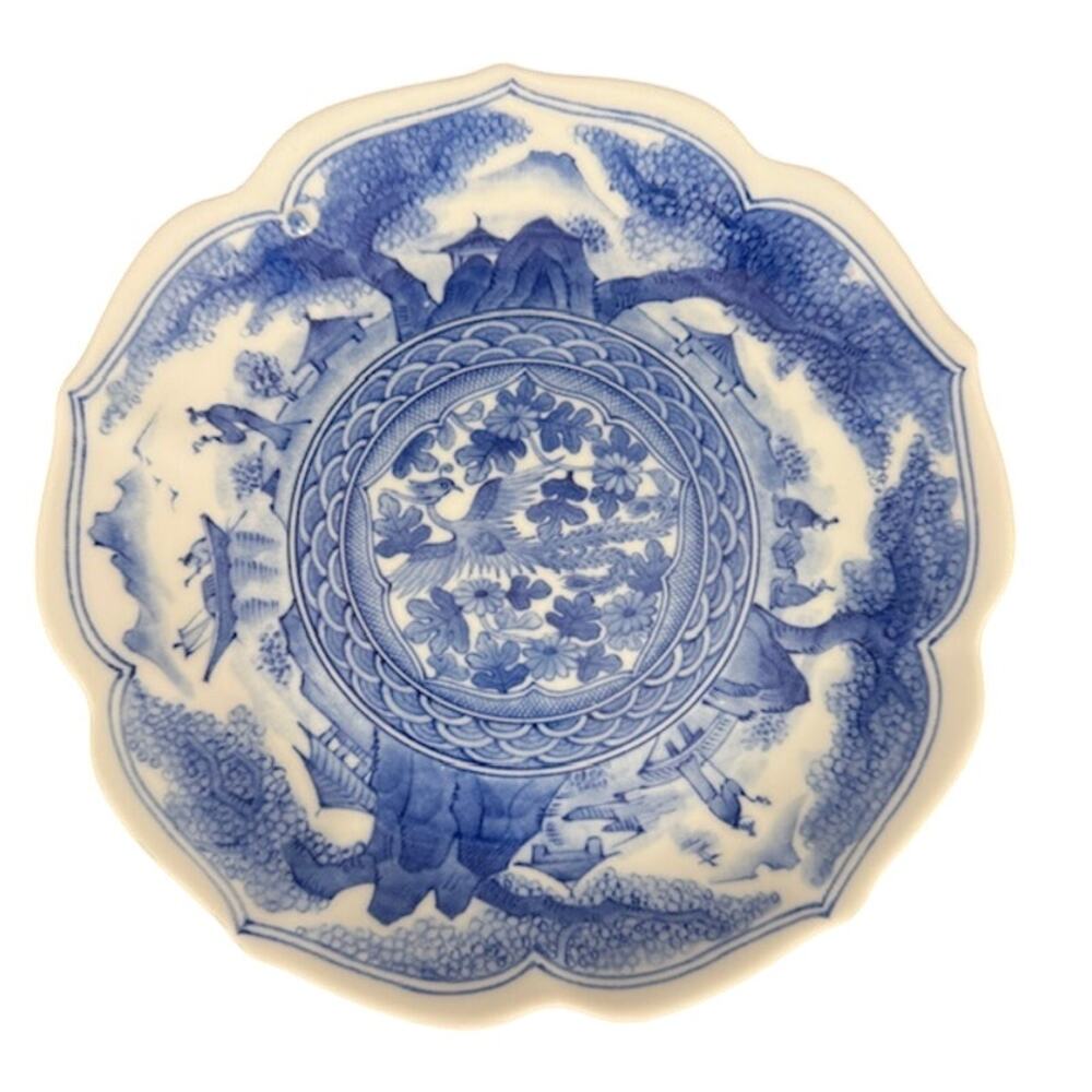 Vintage Andrea by Sadek Porcelain Lotus Edge Plate